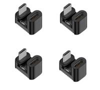 chenyang 4 Pack USB C to Micro USB Adapter,Micro USB Male to USB C Female 180 Degree UP Angled Converter Connector Adapter Support Charge Data Sync