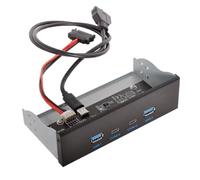 chenyang 5.25" Front Panel CD-ROM Bay USB 3.0 & USB-C HUB 4 Ports Motherboard Adapter