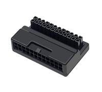 chenyang ATX 24Pin Male to Female 90 Degree Angled Mainboard PSU Power Supply Header Direction Gender Changer Connector Adapter Overmold Type
