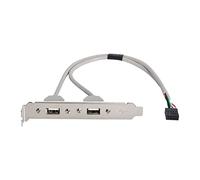 ChenYang CY 2 Port USB 2.0 Type A Female Screw to USB 2.0 9 Pin Motherboard Header Cable with Bracket