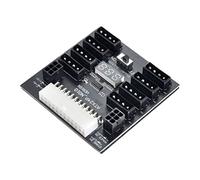 ChenYang CY ATX Server PSU Power Board 24-Pin to IDE 8X 4-Pin + 2X 6-Pin Power Supply Board for CHIA ETH BTC Mining Miner