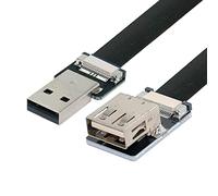 ChenYang CY Flat Slim FPC USB 2.0 Type-A Male to Female Extension Data Cable for FPV & Disk & Scanner & Printer 200CM