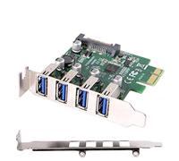 chenyang CY Low Profile 4 Ports PCI-E to USB 3.0 HUB PCI Express Expansion Card Adapter 5Gbps for Motherboard