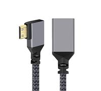 chenyang CY Mini HDMI to HDMI Cable,Mini HDMI 1.4 Male to HDMI Female 4K Extension Cable 90 Degree Right Angled