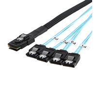 ChenYang CY Mini SAS SFF-8087 36 Pin Host Internal to 4 SATA 7pin Target Hard Disk 6Gbps Data Server Raid Cable 100cm