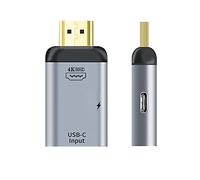 ChenYang CY Type-C USB-C Female Source Input to HDMI Male Output HDTV 4K 60hz 1080p Adapter with PD Power Port for Phone & Laptop