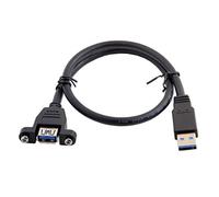 chenyang CY USB 3.0 A Type Male to Female Extension Cable with Panel Mount Screws 50cm
