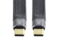 ChenYang CY USB-C Type-C Male to USB-C Male USB 3.1 10Gbps 65W 3A Flat Slim FPC Data Cable for Laptop & Phone 13cm