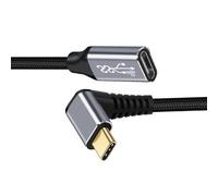 chenyang CY USB C USB 3.1 Type C Male to Female Extension Data Cable 90 Degree Angled 10Gbps 100W 1.0M