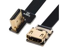 chenyang CYFPV HDMI Male to Female FPC Flat Extension Cable for Camera HDTV Multicopter Aerial Photography 90 Degree Left Angled 20CM