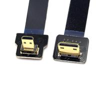 chenyang CYFPV Micro HDMI to Mini HDMI Extension FPC Flat Cable 1080P 90 Degree Down Angled 0.5M