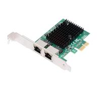 ChenYang Dual Port PCIe X1 to RJ45 Network Adapter, 2.5G Gigabit Ethernet PCi Express Network Card Adapter for PC/Desktop/Server/NAS/AI with 8 cm/12 cm Slot Mount