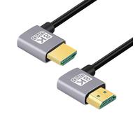 chenyang HDMI 2.1 Cable,HDMI 90 Degree Left Angled Male to Male 90 Degree Right Angled 8K@60Hz 4K@120Hz 48Gbps Ultra High-Speed Gold-Plated Cable 0.5M