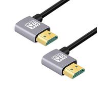 chenyang HDMI 2.1 Cable,HDMI Male to Male Dual 90 Degree Right Angled 8K@60Hz 4K@120Hz 48Gbps Ultra High-Speed Gold-Plated Cable 0.5M for TV, Monitor, Computer