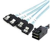 chenyang Internal Cable, Mini-SAS SFF-8643 Host to 4 SATA 7 Pin Hard Drive Fanout 6Gbps Data Server Raid Cable 50cm