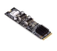 chenyang M.2 NVME NGFF M-Key 1 to 2 USB 3.1 Type-E Front Panel Socket Mainboard Header Extension Adapter