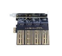 Chenyang M.2 SSD to PCI-E X1 Adapter - 4 SATA NGFF SSD Expansion Card with 12cm PCI-E Bracket