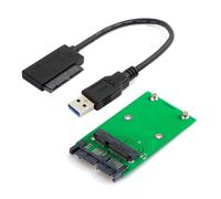 chenyang Micro SATA 16 Pin to Mini SATA mSATA SSD Hard Disk PCB Converter Adapter for 50mm mSATA SSD with Micro SATA to USB 3.0 Data Cable