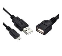 chenyang Micro USB 2.0 OTG to USB2.0 Female Host Flash Disk Cable with USB Power for Phone Tablet