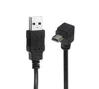 chenyang Mini USB Cable USB 2.0 Male to Mini USB 5 Pin Male 90 Degree UP Angled Charging Data Transfer Extension Cable 0.5M