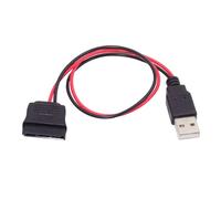 chenyang SATA 15Pin to USB 2.0 Power 5V 2A Cable for 2.5 inch SATA HDD SSD Disk Driver