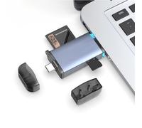 ChenYang UHS-II 4.O SD/TF Card Reader, 2 in 1 USB A/C High Speed Memory Card Reader for SDHC/SDXC/Micro SD/Micro SDHC/Micro SDXC