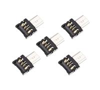 CHENYANG Ultra Mini DM Micro USB 5pin OTG Adapter Connector for Cell Phone Tablet & USB Cable & Flash Disk - 5pcs