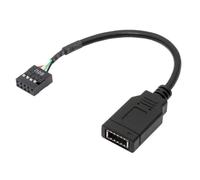 chenyang USB 2.0 9Pin Male to USB 3.1 Type E Key-A Female Front Panel Socket to 9Pin Mainboard Header Extension Cable 0.49FT