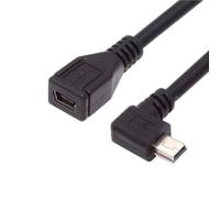 chenyang USB 2.0 Mini USB 5Pin Male to Female 90 Degree Right Angled Data Extension Cable Adapter