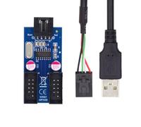 Chenyang USB 2.0 Type A to 9-Pin Motherboard Header Extension HUB Connector Adapter Port Multilier