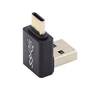 chenyang USB 3.0/3.1 Connector USB C to USB 3.0 Data 10Gbps Charge Adapter 90 Degree Down Angled