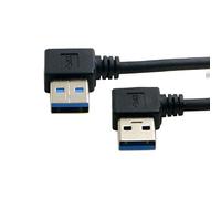 chenyang USB 3.0 Cable USB 3.0 90 Degree Angled Data Extension Cable for Hard Disk Laptop 0.5M
