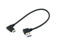 chenyang USB 3.0 to USB C 90 Degree Left Angled Data Extension Cable for Tablet Mobile Phone Hard Disk Drive