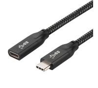Chenyang USB C Cable,USB Type C Male to Female Extension Cable with Sleeve for Phone Tablets Hard Drives Laptop 0.3M