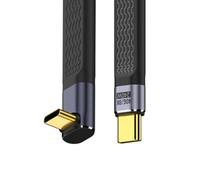 chenyang USB C Short Cable USB4 40Gbps 240W 100W 8K Flat Slim FPC Data Extension Cable for Laptop Phone 13cm 90Degree UP Angled