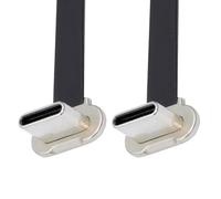 chenyang USB C Short Flat Cable USB 2.0 Type C Dual 90 Degree Angled PD 65W Fast Charge Data Extension Cable 75MM