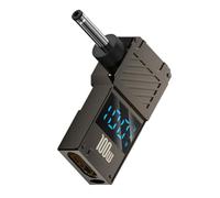 ChenYang USB C to DC Adapter,USB C Female to DC 3.5x1.3mm Barrel Jack Plug PD 100W Laptop Fast Charging Adapter with Wattage Display