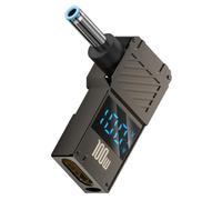 chenyang USB C to DC Adapter,USB C Female to DC 4.5x3.0mm HP Barrel Jack Plug PD 100W Laptop Fast Charging Adapter with Wattage Display