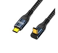 chenyang USB C to USB C 240W Cable 480Mbps 48V 5A 90 Degree UP Angled Compatible with USB2.0 100W Charging 0.5M