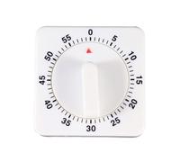 ChenYu99 60 Minute Wind Up Mechanical Kitchen Timer, Square White Countdown Alarm Timer, No Battery Required Egg Timer for Cooking, Baking, Boiling, Classroom Teaching
