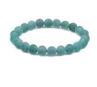 CHENYUE Natural A Matt Green Aventurine Gemstone 8mm Round Beads Stretch Bracelet 7" Unisex