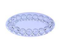 CHENYUE Natural White Crystal Gemstone 10mm Round Beads Stretch Bracelet 7" Unisex