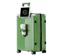 ChenYuNiu Portable Suitcase Expandable Carry On Luggage Suitcases with Wheels with USB Port and Cup Holder Design TSA Customs Lock Luggage Smooth to use