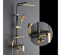 ChenYuNiu Thermostatic Rain Shower Set with Wall Mixer Faucet Digital Display Bath Tap Hot & Cold Water Handheld Shower Premium Bathroom Experience