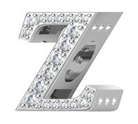 ChenYuTe 925 Sterling Silver Letter Charm A~Z 5A Zircon Letters Charms Bead Alphabet Charm Compatible with European Bracelets and Necklaces, Sterling Silver, Cubic Zirconia