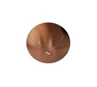 ChenYuTe Women's Simple and Elegant Gold/Silver Heart-Shaped A-Z Initial Letter Necklace - 18K Gold Plated Monogram Pendant Necklace, Stylish and Dainty Women's Jewellery Birthday Gift