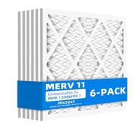 Chenzhit (3 Pack) 20x22x1 20x22x1 Furnace Air Filters, MPR 1200 & FPR 7, MERV 11 Pleated Air Filter (Actual Size: 19 3/4"x21 3/4"x3/4")