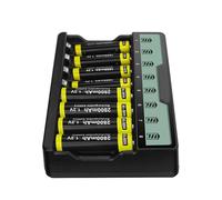 CHENZILIN LCD Screen Battery Charger with 8 Slots Efficient Charger with Individual Charging for AAA AA Rechargeable Batteries, As Pictures Shown