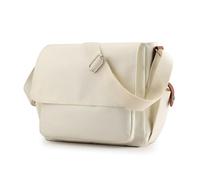 CHENZKBD Men's Retro Nylon Waterproof Large Capacity Cross Body Bag - Off-White, Size A