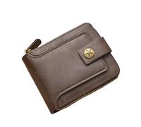 CHENZKBD Men's Wallets Men's Wallet Fashion Retro Short Horizontal Card Wallet Men Zipper Money Clip Suitable for Daily Matching-c